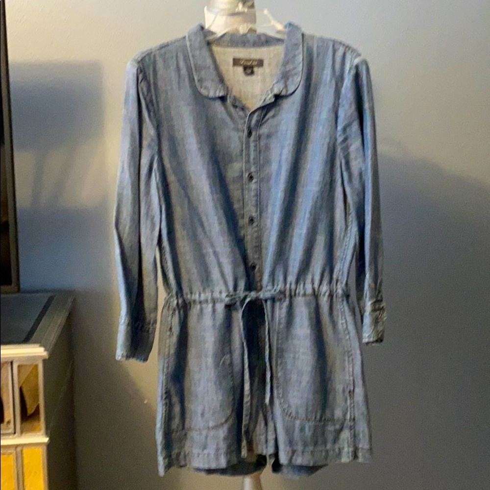 Chambray Denim Romper from Anthropologie